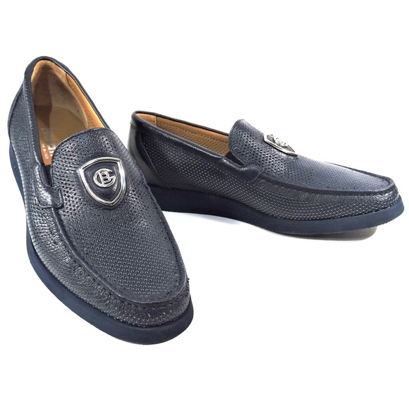 BALDININI ?? BLUE LEATHER SUMMER LOAFERS main image 8